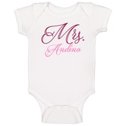 Mrs Andino Last Name Funny Baby One Piece Mrs Andino Last Name Funny Baby One Piece