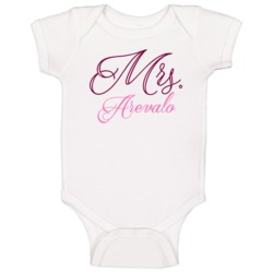 Mrs Arevalo Last Name Funny Baby One Piece Mrs Arevalo Last Name Funny Baby One Piece