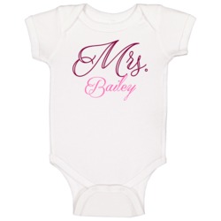 Mrs Bailey Last Name Funny Baby One Piece Mrs Bailey Last Name Funny Baby One Piece