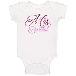 Mrs Barthol Last Name Funny Baby One Piece Mrs Barthol Last Name Funny Baby One Piece