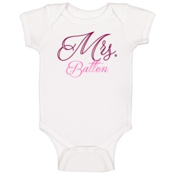 Mrs Batten Last Name Funny Baby One Piece Mrs Batten Last Name Funny Baby One Piece