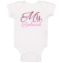 Mrs Bednarek Last Name Funny Baby One Piece Mrs Bednarek Last Name Funny Baby One Piece