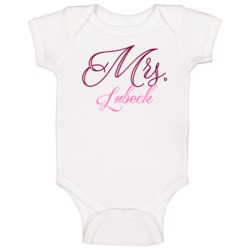 Mrs Lubeck Last Name Funny Baby One Piece Mrs Lubeck Last Name Funny Baby One Piece