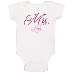 Mrs Luis Last Name Funny Baby One Piece Mrs Luis Last Name Funny Baby One Piece