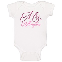 Mrs Billington Last Name Funny Baby One Piece Mrs Billington Last Name Funny Baby One Piece