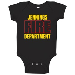 Jennings Fire Department Personalized City Baby One Piece Jennings Fire Department Personalized City Baby One Piece