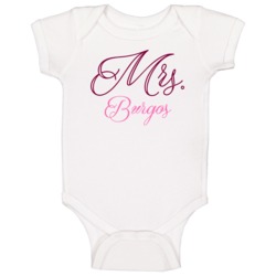 Mrs Burgos Last Name Funny Baby One Piece Mrs Burgos Last Name Funny Baby One Piece