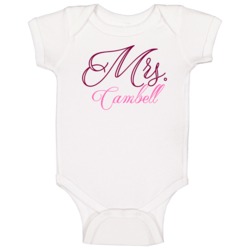 Mrs Cambell Last Name Funny Baby One Piece Mrs Cambell Last Name Funny Baby One Piece