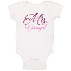 Mrs Carvajal Last Name Funny Baby One Piece Mrs Carvajal Last Name Funny Baby One Piece