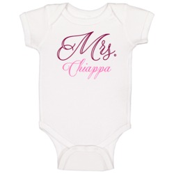Mrs Chiappa Last Name Funny Baby One Piece Mrs Chiappa Last Name Funny Baby One Piece