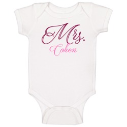 Mrs Cohen Last Name Funny Baby One Piece Mrs Cohen Last Name Funny Baby One Piece