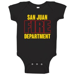 San Juan Fire Department Personalized City Baby One Piece San Juan Fire Department Personalized City Baby One Piece