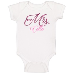 Mrs Cotto Last Name Funny Baby One Piece Mrs Cotto Last Name Funny Baby One Piece