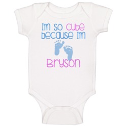 Im So Cute Bryson Name Baby One Piece Im So Cute Bryson Name Baby One Piece