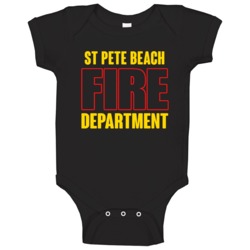 St Pete Beach Fire Department Personalized City Baby One Piece St Pete Beach Fire Department Personalized City Baby One Piece