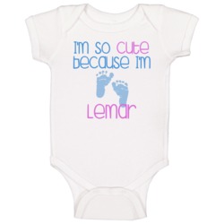 Im So Cute Lemar Name Baby One Piece Im So Cute Lemar Name Baby One Piece