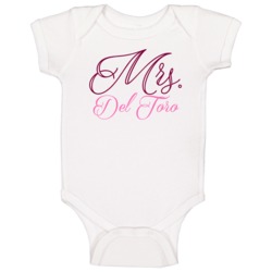 Mrs Del Toro Last Name Funny Baby One Piece Mrs Del Toro Last Name Funny Baby One Piece