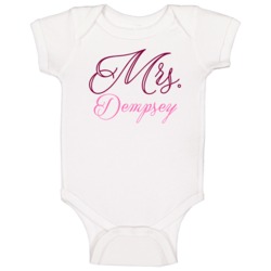 Mrs Dempsey Last Name Funny Baby One Piece Mrs Dempsey Last Name Funny Baby One Piece