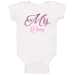 Mrs Diaz Last Name Funny Baby One Piece Mrs Diaz Last Name Funny Baby One Piece
