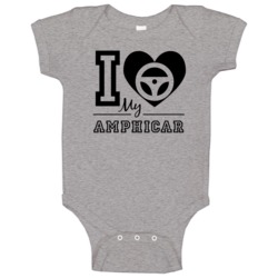 I Drive My Amphicar Heart Car Lover Baby One Piece I Drive My Amphicar Heart Car Lover Baby One Piece