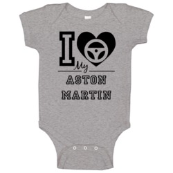 I Drive My Aston Martin Heart Car Lover Baby One Piece I Drive My Aston Martin Heart Car Lover Baby One Piece