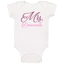 Mrs Duncombe Last Name Funny Baby One Piece Mrs Duncombe Last Name Funny Baby One Piece