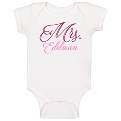 Mrs Edelman Last Name Funny Baby One Piece Mrs Edelman Last Name Funny Baby One Piece