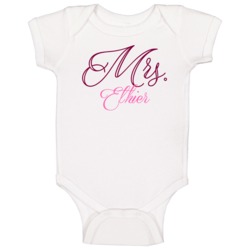 Mrs Ethier Last Name Funny Baby One Piece Mrs Ethier Last Name Funny Baby One Piece