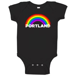 Portland Rainbow Pride City Baby One Piece Portland Rainbow Pride City Baby One Piece