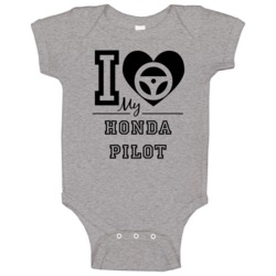 I Drive My Honda Pilot Heart Car Lover Baby One Piece I Drive My Honda Pilot Heart Car Lover Baby One Piece