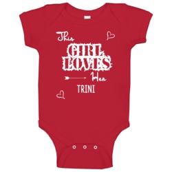 This Girl Loves Her Trini Cute Relationship Baby One Piece This Girl Loves Her Trini Cute Relationship Baby One Piece