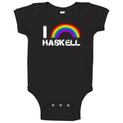 I Love Haskell Rainbow Pride City Baby One Piece I Love Haskell Rainbow Pride City Baby One Piece