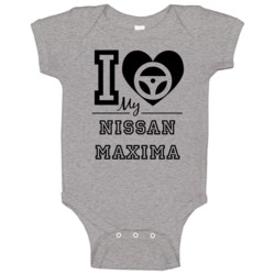 I Drive My Nissan Maxima Heart Car Lover Baby One Piece I Drive My Nissan Maxima Heart Car Lover Baby One Piece