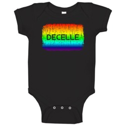 Decelle Last Name Pride Baby One Piece Decelle Last Name Pride Baby One Piece