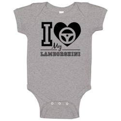 I Drive My Lamborghini Heart Car Lover Baby One Piece I Drive My Lamborghini Heart Car Lover Baby One Piece