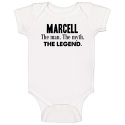 Marcell The Man The Myth The Legend Name Baby One Piece Marcell The Man The Myth The Legend Name Baby One Piece