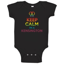 Keep Calm Im A Kensington Last Name Lesbian Pride Lgbt Baby One Piece Keep Calm Im A Kensington Last Name Lesbian Pride Lgbt Baby One Piece