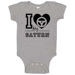I Drive My Saturn Heart Car Lover Baby One Piece I Drive My Saturn Heart Car Lover Baby One Piece