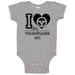 I Drive My Volkswagen Gti Heart Car Lover Baby One Piece I Drive My Volkswagen Gti Heart Car Lover Baby One Piece