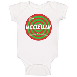 The Mcclellan Family Christmas Last Name Baby One Piece The Mcclellan Family Christmas Last Name Baby One Piece