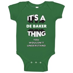 Its A De Baker Thing Fun Graphic Personalized Name Baby One Piece Its A De Baker Thing Fun Graphic Personalized Name Baby One Piece