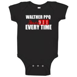 Walther Ppq Beats 911 Everytime Funny Gun Baby One Piece Walther Ppq Beats 911 Everytime Funny Gun Baby One Piece