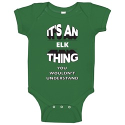 Its A Elk Thing Fun Graphic Personalized Name Baby One Piece
