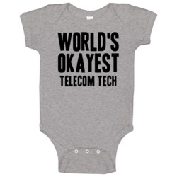 Worlds Okayest Telecom Tech Job Baby One Piece Worlds Okayest Telecom Tech Job Baby One Piece