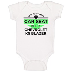 Car Seat In A Chevrolet K5 Blazer Funny Kids Car Baby One Piece