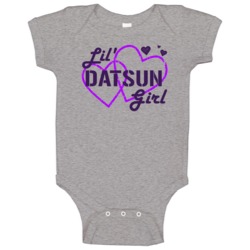 Lil Datsun Girl Ladies Heart Car Lover Baby One Piece Lil Datsun Girl Ladies Heart Car Lover Baby One Piece