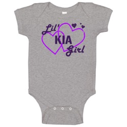 Lil Kia Girl Ladies Heart Car Lover Baby One Piece Lil Kia Girl Ladies Heart Car Lover Baby One Piece