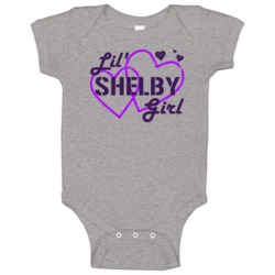 Lil Shelby Girl Ladies Heart Car Lover Baby One Piece Lil Shelby Girl Ladies Heart Car Lover Baby One Piece