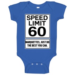 Marquette Speed Limit Fast Car Lover Baby One Piece Marquette Speed Limit Fast Car Lover Baby One Piece