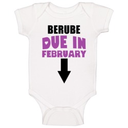 Berube Due In February Last Name Maternity Baby One Piece Berube Due In February Last Name Maternity Baby One Piece